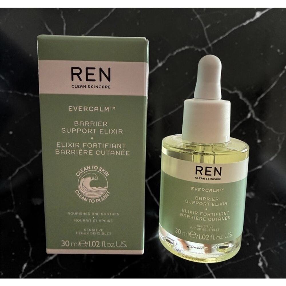 REN CLEAN SKINCARE Evercalm Barrier Support Elixir 1.02 fl oz / 30 ml NEW IN BOX